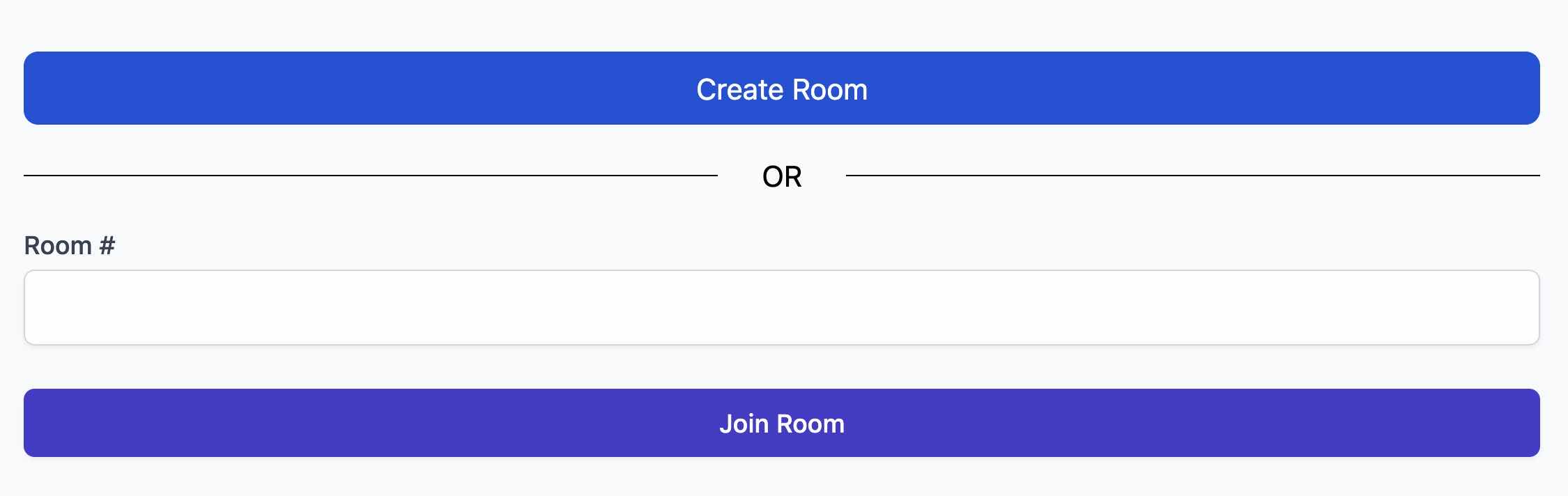 Create / Join Room